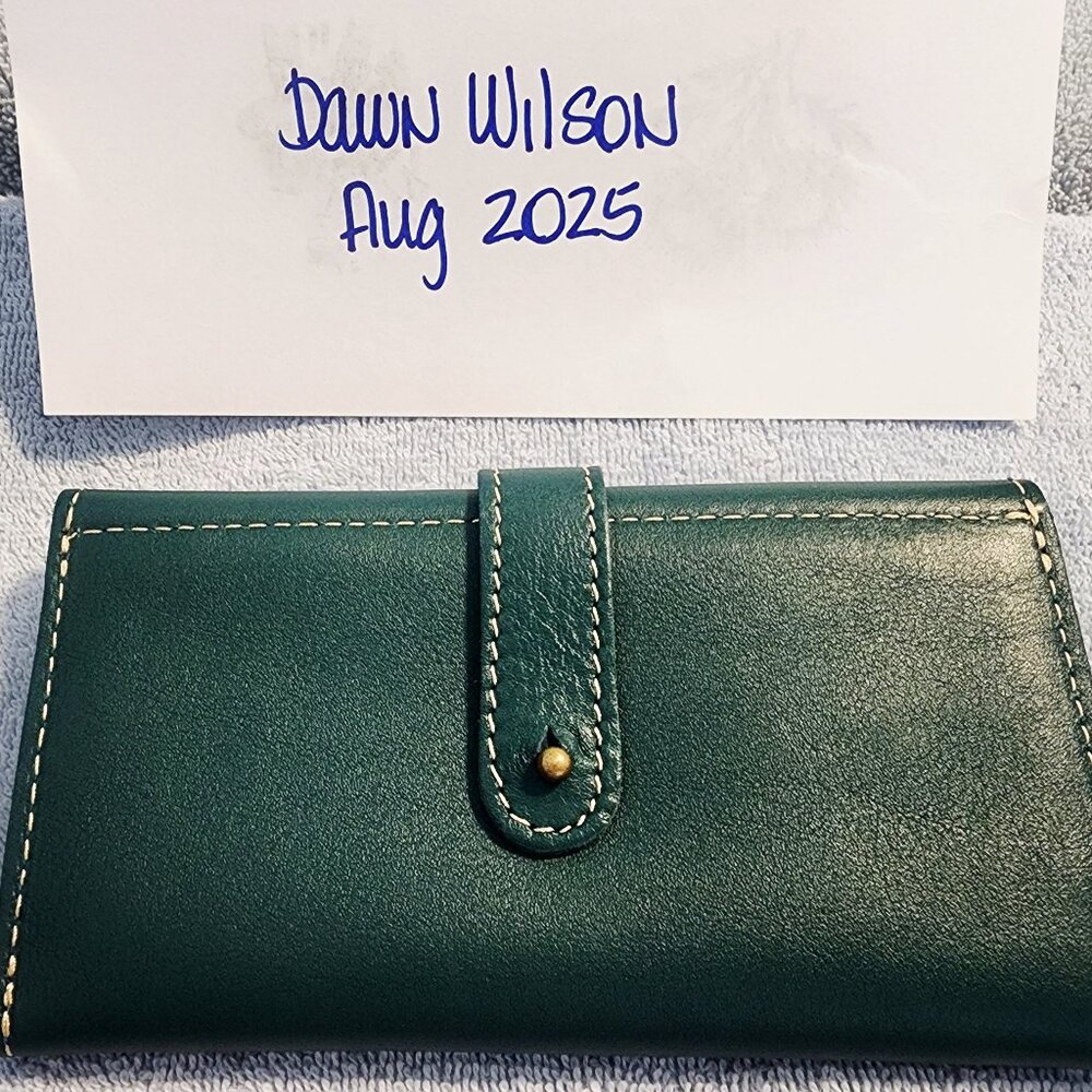 Portland Leather Goods (PLG) Trifold Wallet in Peacock